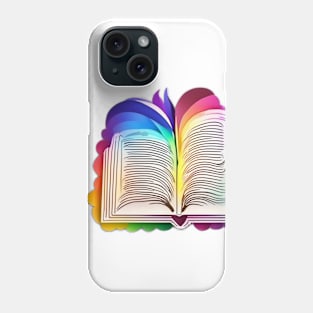 Colorful Spectrum Open Book Design No. 470 Phone Case