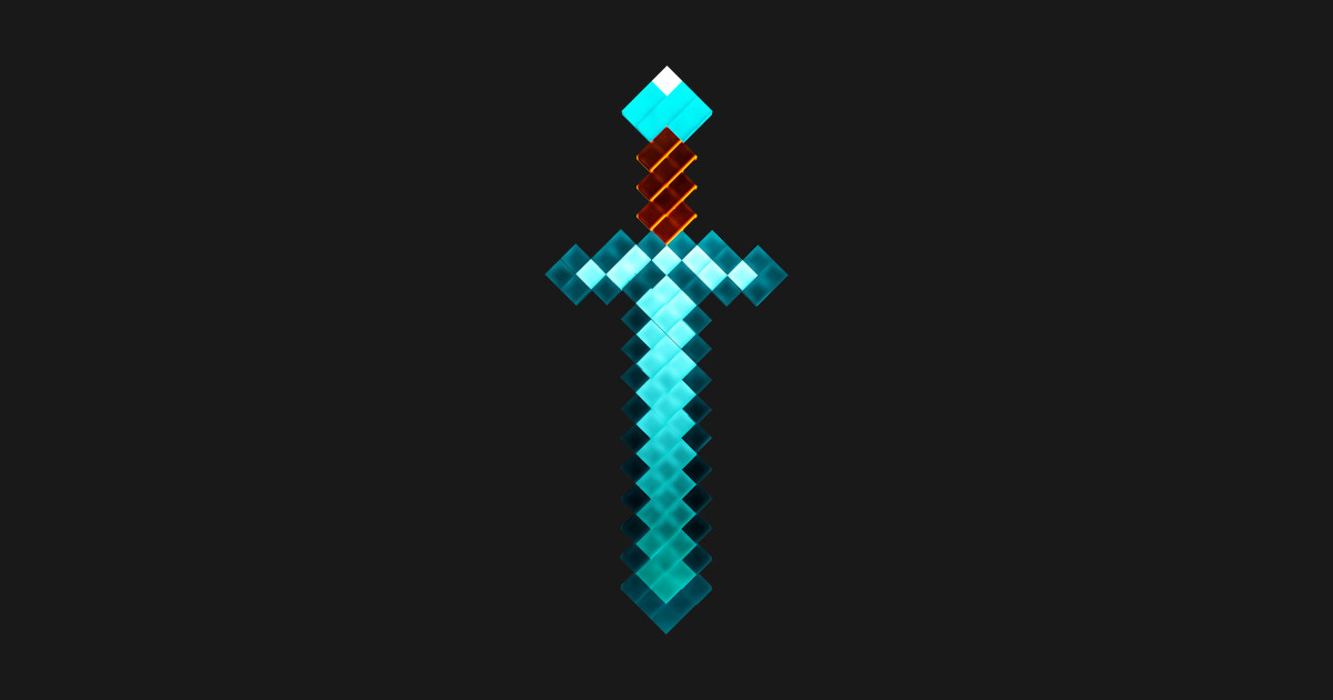 Diamond Sword - Minecraft - Sticker | TeePublic UK