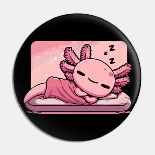 Kawaii Sleeping Axolotl Pin
