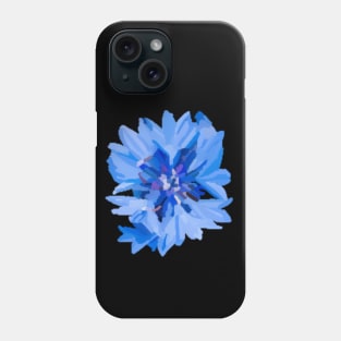 Blue flower Bloom- Frozen- Winter (Black) Phone Case