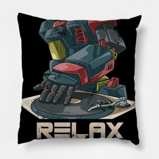 Relax the Dj is Here Robot DJ Turntable Pillow