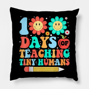 100Th Day Of School Teacher Kids 100 Days Of Teaching Pillow