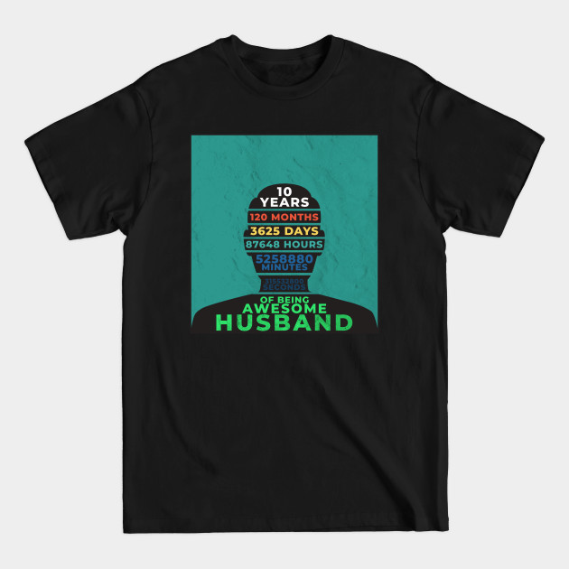 Discover 10th husband anniversary - 10th Anniversary - T-Shirt