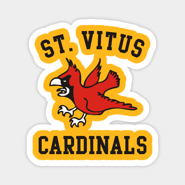 St Vitus Cardinals Basketball Team Magnet by grekhov