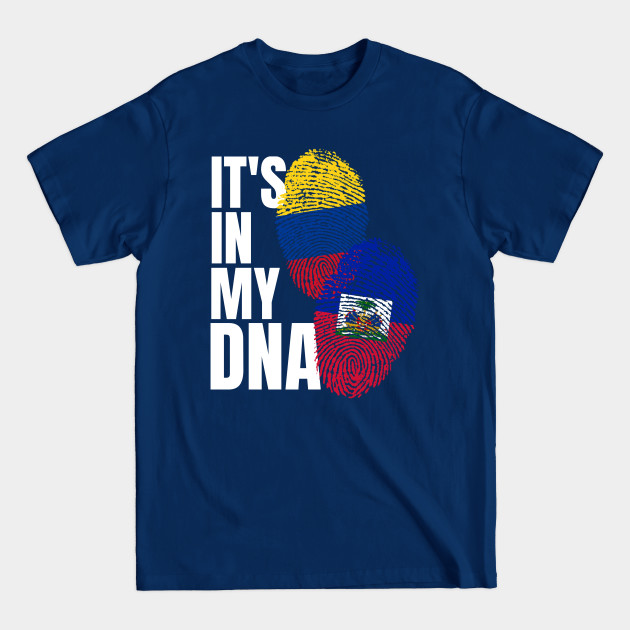 Discover Haitian And Colombian DNA Mix Flag Heritage Gift - Haitian And Colombian Mix Heritage - T-Shirt