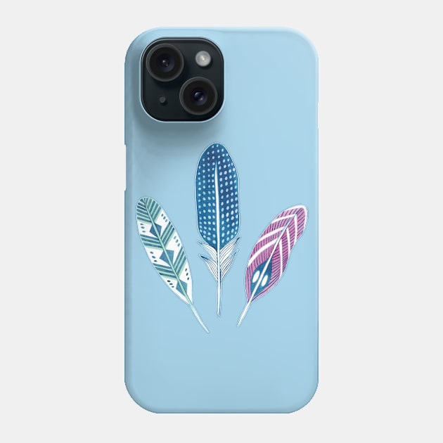 Bohemian feather design Phone Case by annalloyd