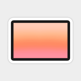 Back to School Pink and Coral Horizontal Gradient Pattern Magnet