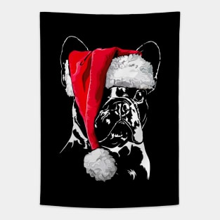 Funny French Bulldog Santa Christmas dog mom Tapestry