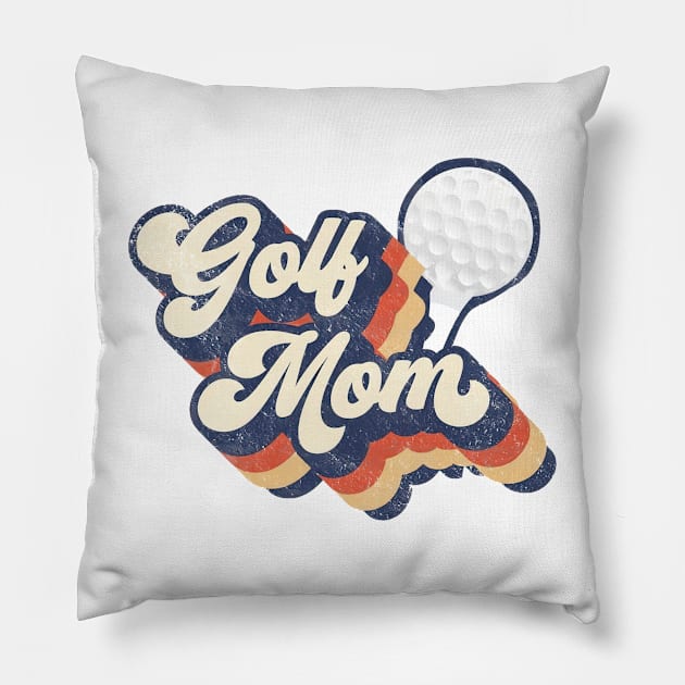 Retro Golf Mom Mother's Day Pillow by Wonder man 