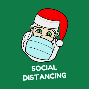 Santa Claus with a face mask - "Social distancing" T-Shirt