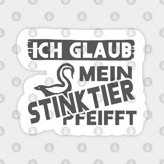 Stinktier Spruch Abfall essen Mülltonne Design Stinktier