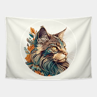 Cool Cat Abstract Beautiful Cute - Love Cats Tapestry