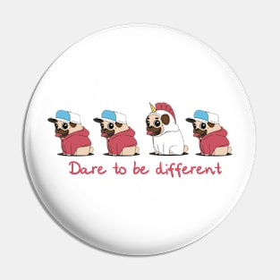 'Dare To Be Different' Cancer Awareness Shirt Pin