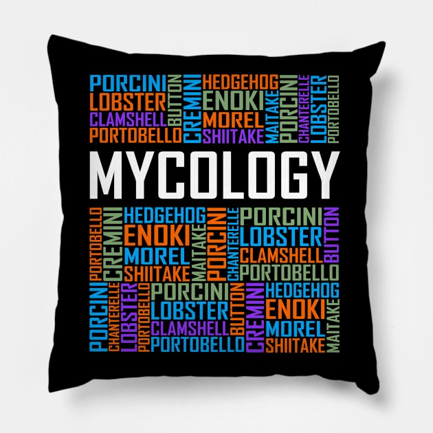 Mycology Words Pillow by LetsBeginDesigns