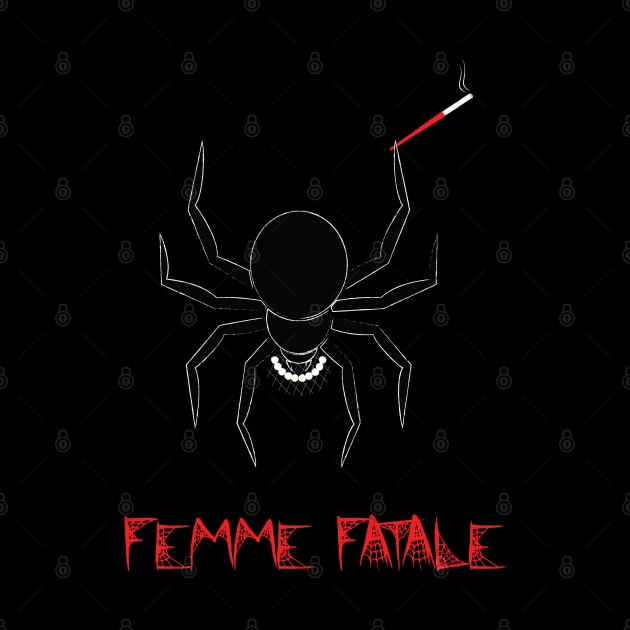 Femme fatale black widow spider by Asim138