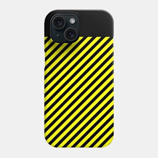 Caution Tape Graphic Black And Yellow Design Phone Case