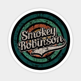 Smokey Robinson // Retro Circle Crack Vintage Magnet