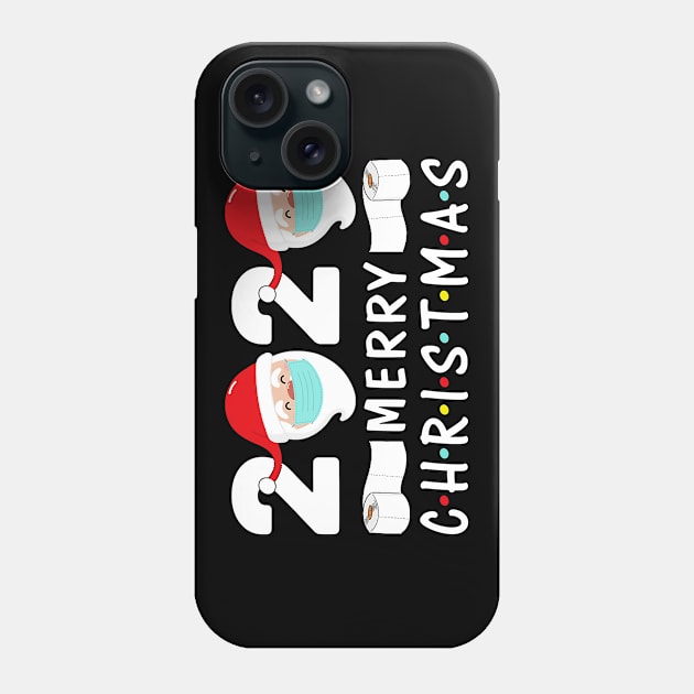 Merry Christmas 2020 Quarantine Christmas Santa Face Mask Phone Case by lostbearstudios