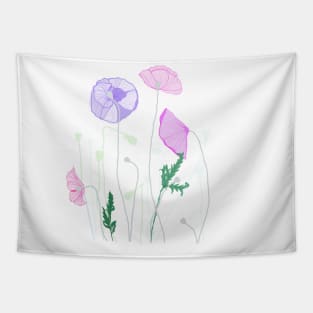 PINK POPPIES Tapestry