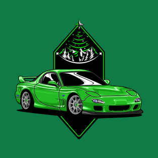 Green RX7 - Legend JDM car T-Shirt