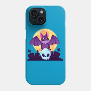 BAT & SKULL design Phone Case