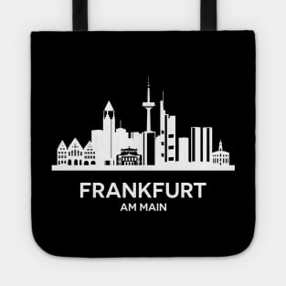 Frankfurt am Main Skyline, white Tote