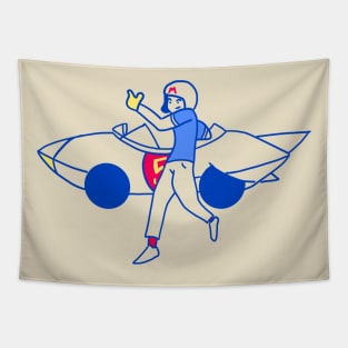 Speed Draw Speed Racer Tapestry