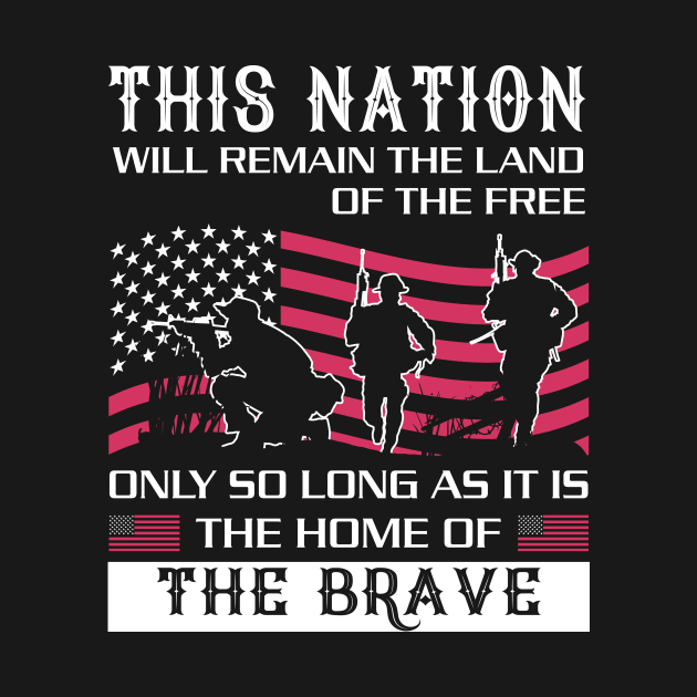 This is nation will remain the land of the free only so long as it is the home of the brave by JJDESIGN520