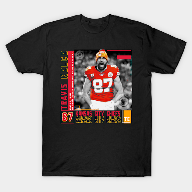 Travis Kelce Football Edit Tapestries Chiefs - Travis Kelce - T-Shirt