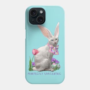 Purrfectly Eggcentic Easter Bunny Kitty Cat Phone Case