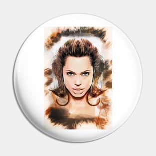 Angelina Jolie - Caricature Pin