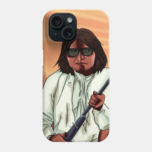 Native American Geronimo GTA Art Style with Background Phone Case by Eyanosa