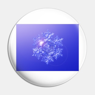 Sparkling Fractal Snowflake Pin