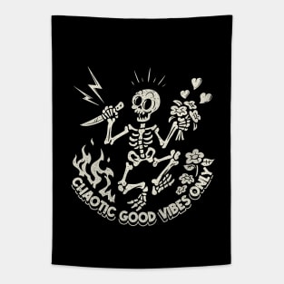 Chaotic Good Vibes Only! Tapestry