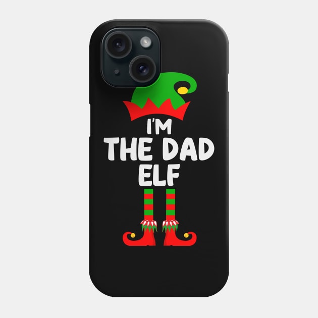 Dad Elf Matching Family Group Christmas Party Pajama Phone Case by DragonTees