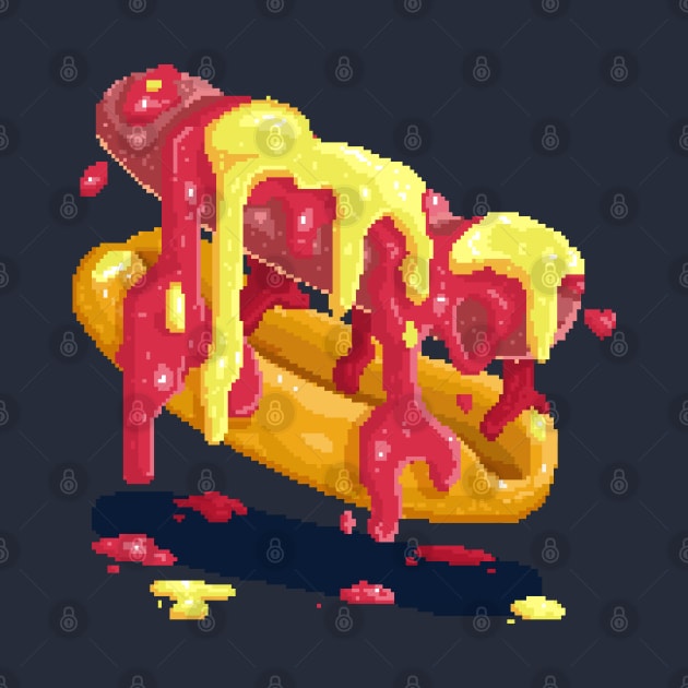 Melting sauce hotdog by mylistart