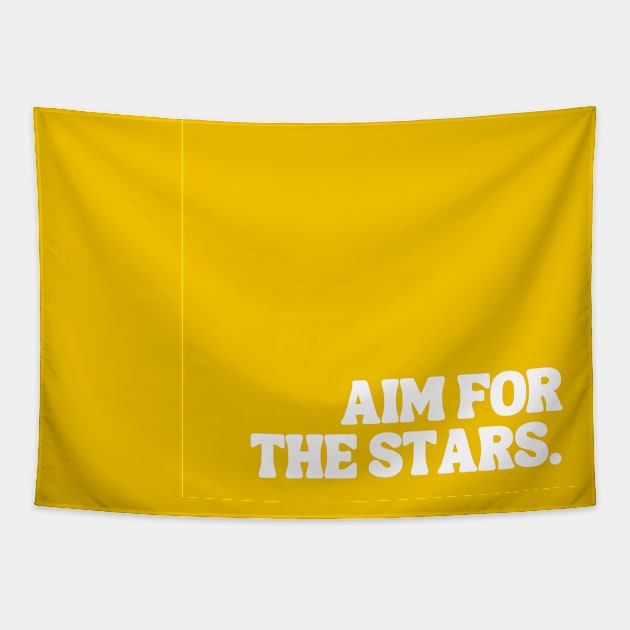 Yellow Aim For The Stars Tapestry by April Twenty Fourth