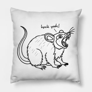 Heck Yeah Possum Lover Pillow