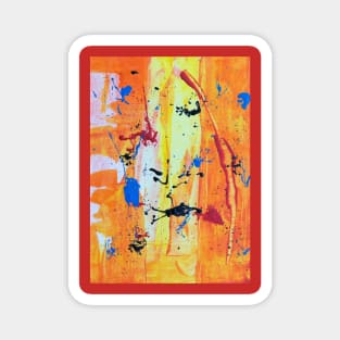 Abstract in orange Magnet