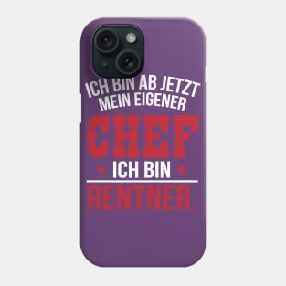 Ich bin rentner (white) Phone Case