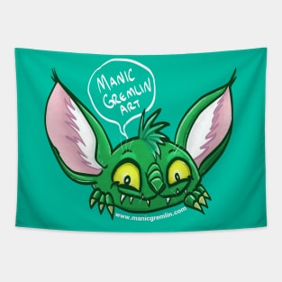 Manic Gremlin Art Logo Tapestry