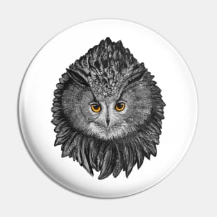 Majestic Night Bird - Eagle Owl Pin