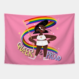 Queer & Proud - Pan Heart Tapestry