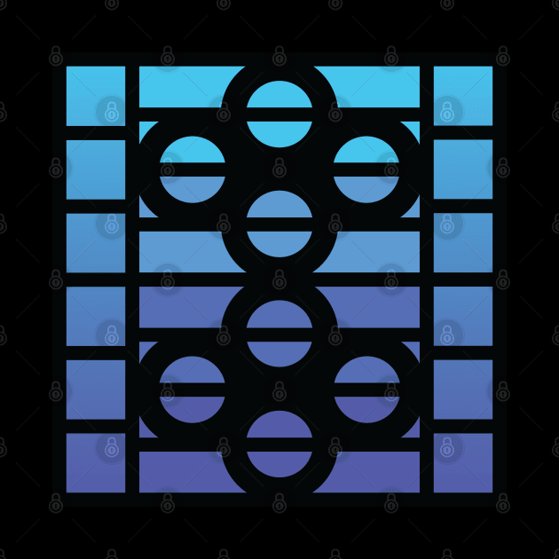 “Dimensional Planetary Systems” - V.3 Blue - (Geometric Art) (Dimensions) - Doc Labs by Doc Labs