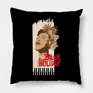 Soulful Serenade: Billie Holiday Tribute Design Pillow