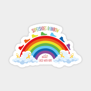 Charity - Supershoes Rainbow- Childhood Cancer Awareness Magnet