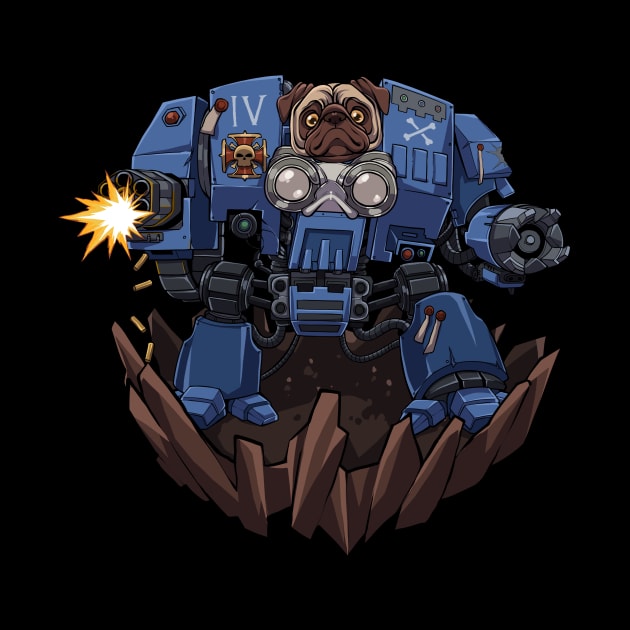 Pugtron: The Fierce War Robot Pug by Holymayo Tee