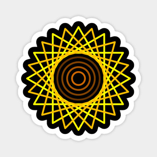 Geometric Sunflower Magnet