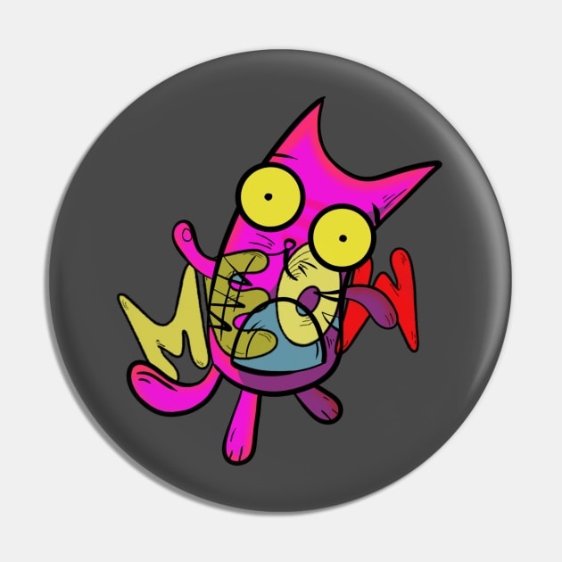 Graffiti cat art hand painted Pin by SpaceWiz95