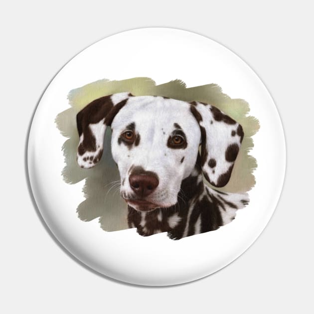 Dalmatian Painting Pin by rachelstribbling